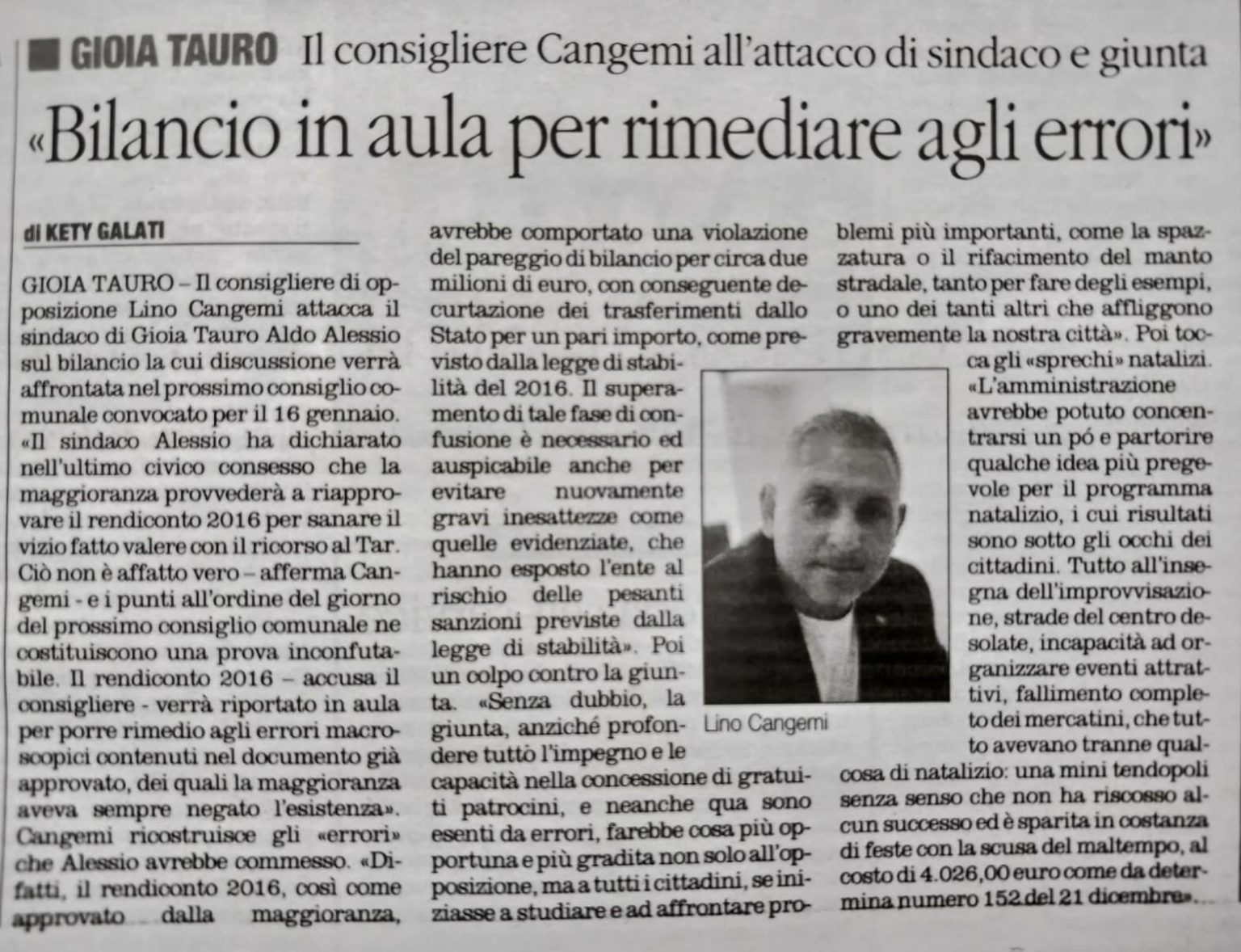 Quotidiano del Sud 11 01 2020