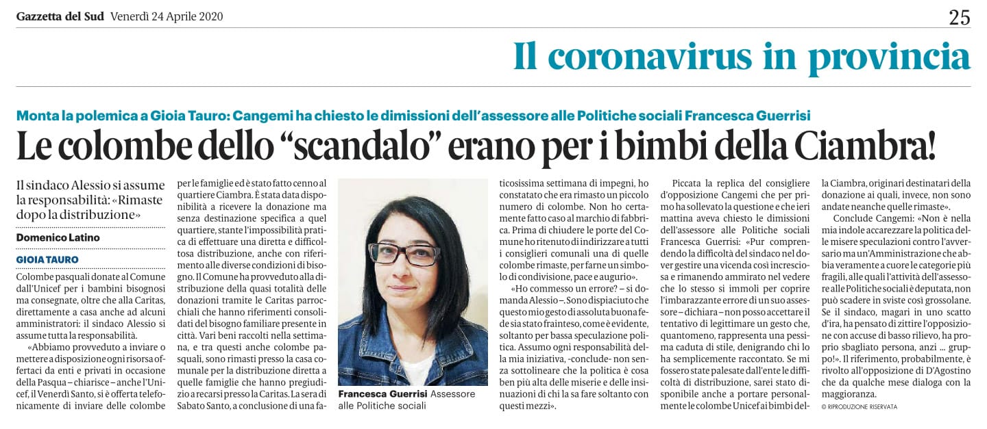gazzetta 24 aprile 2020