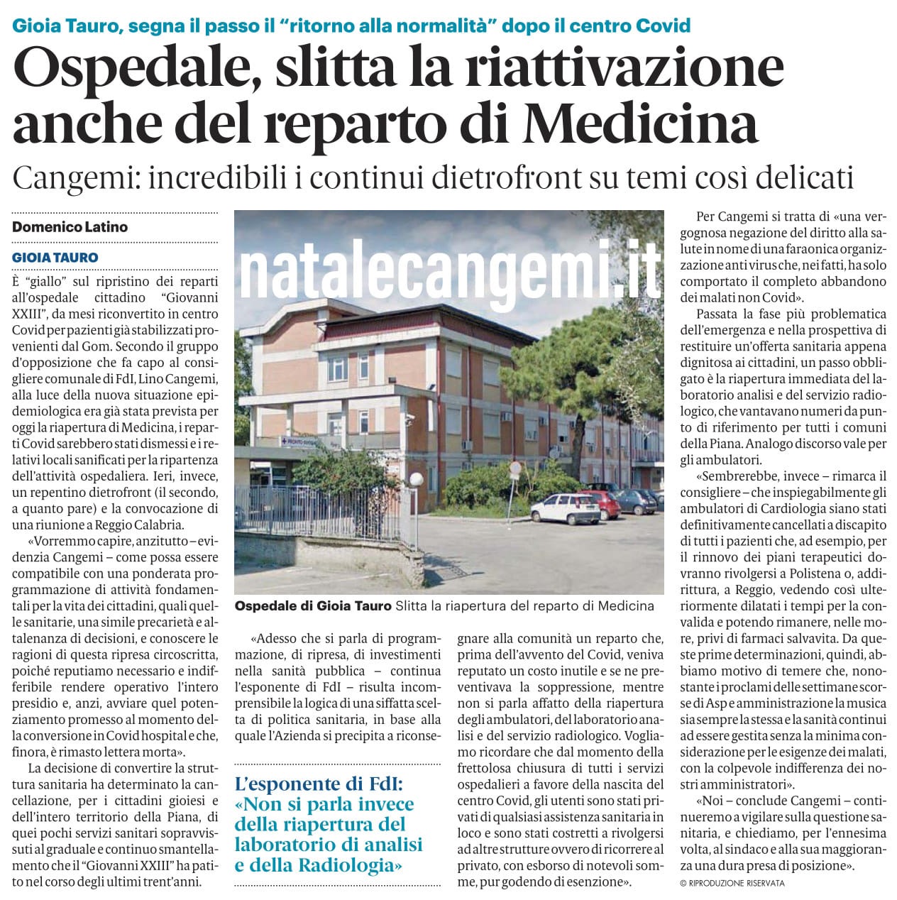 GAZZETTA DEL SUD - 01 LUGLIO 2021