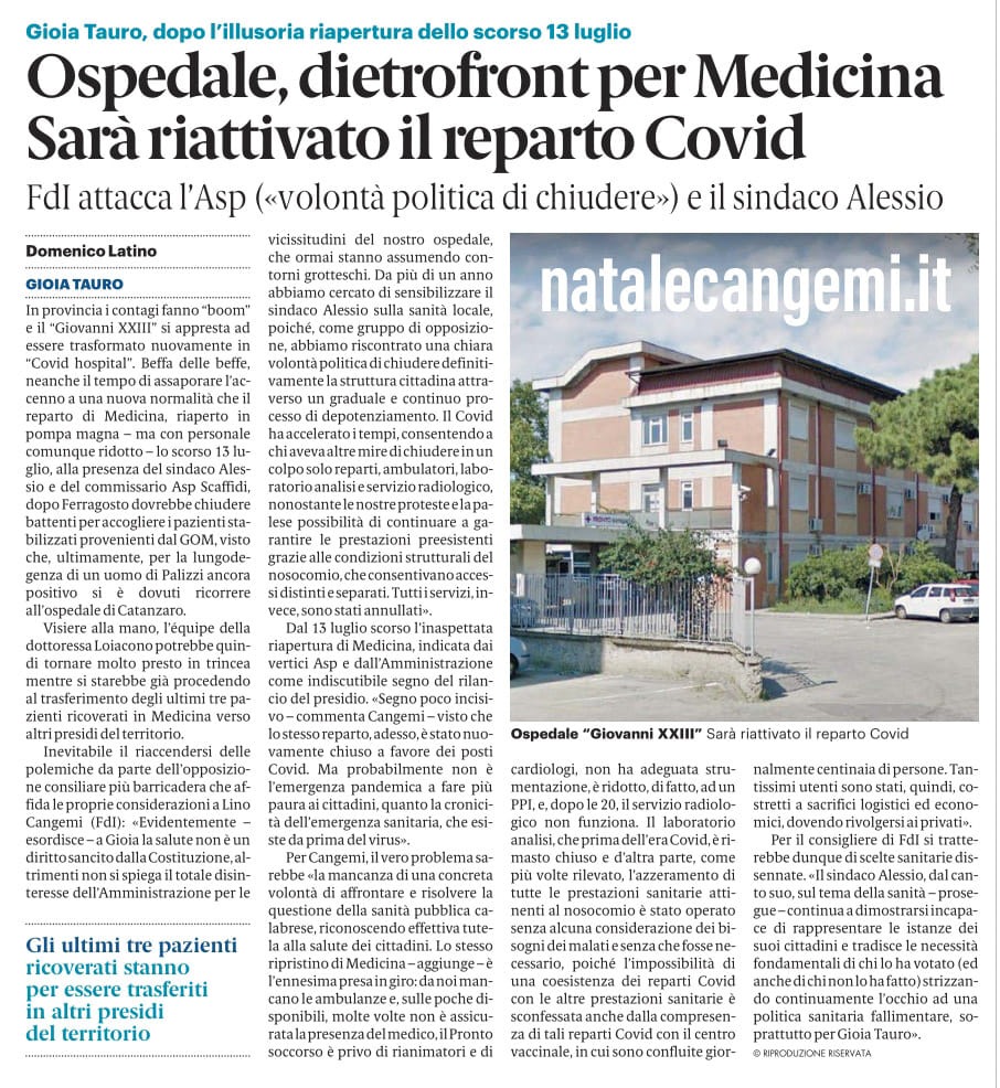 GAZZETTA DEL SUD - 12 AGOSTO 2021