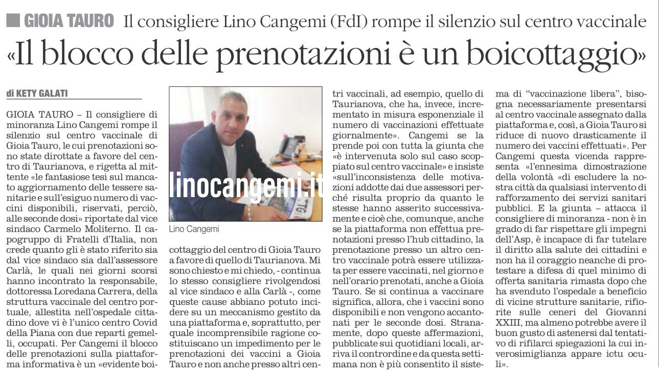 IL QUOTIDIANO DEL SUD - 23 MAGGIO 2021